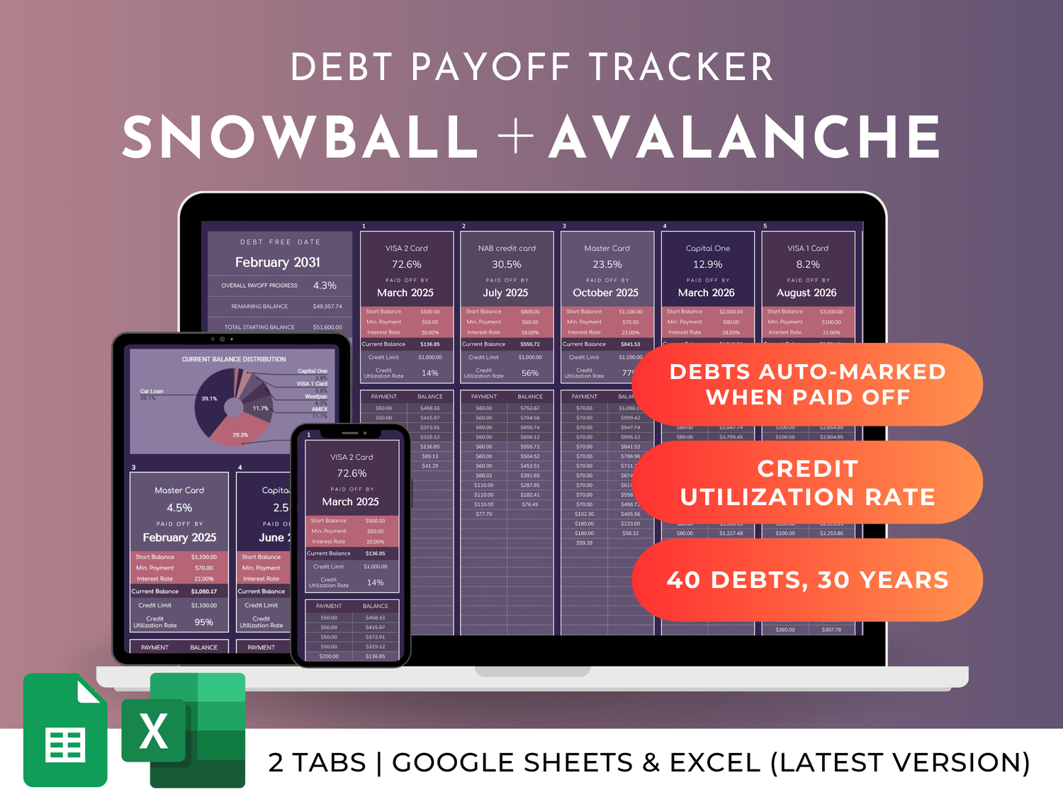 The Complete Debt Payoff Planner - Dark Mode
