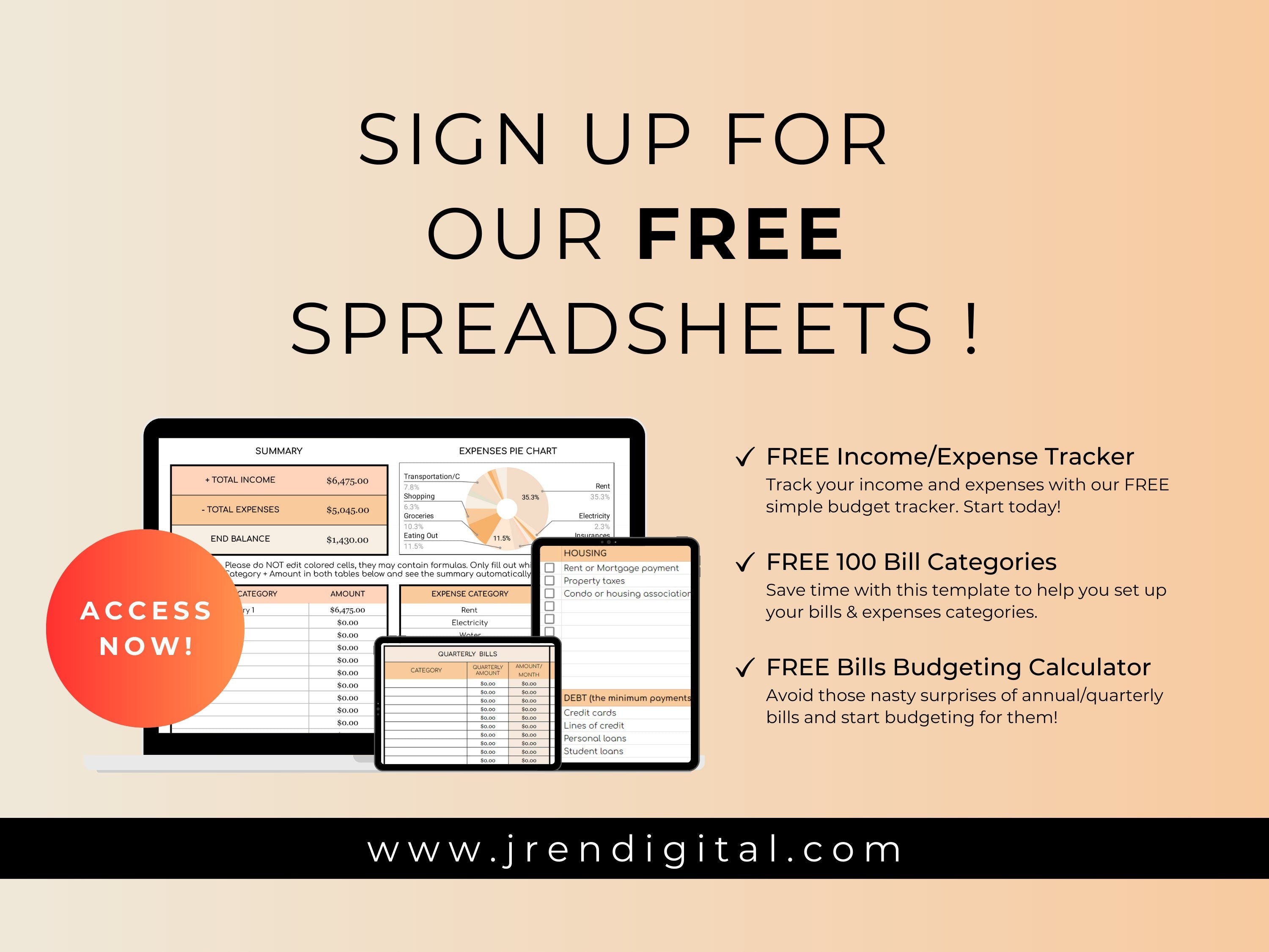 Easy Budget Spreadsheet Google Sheets Planner - One Tab Budget