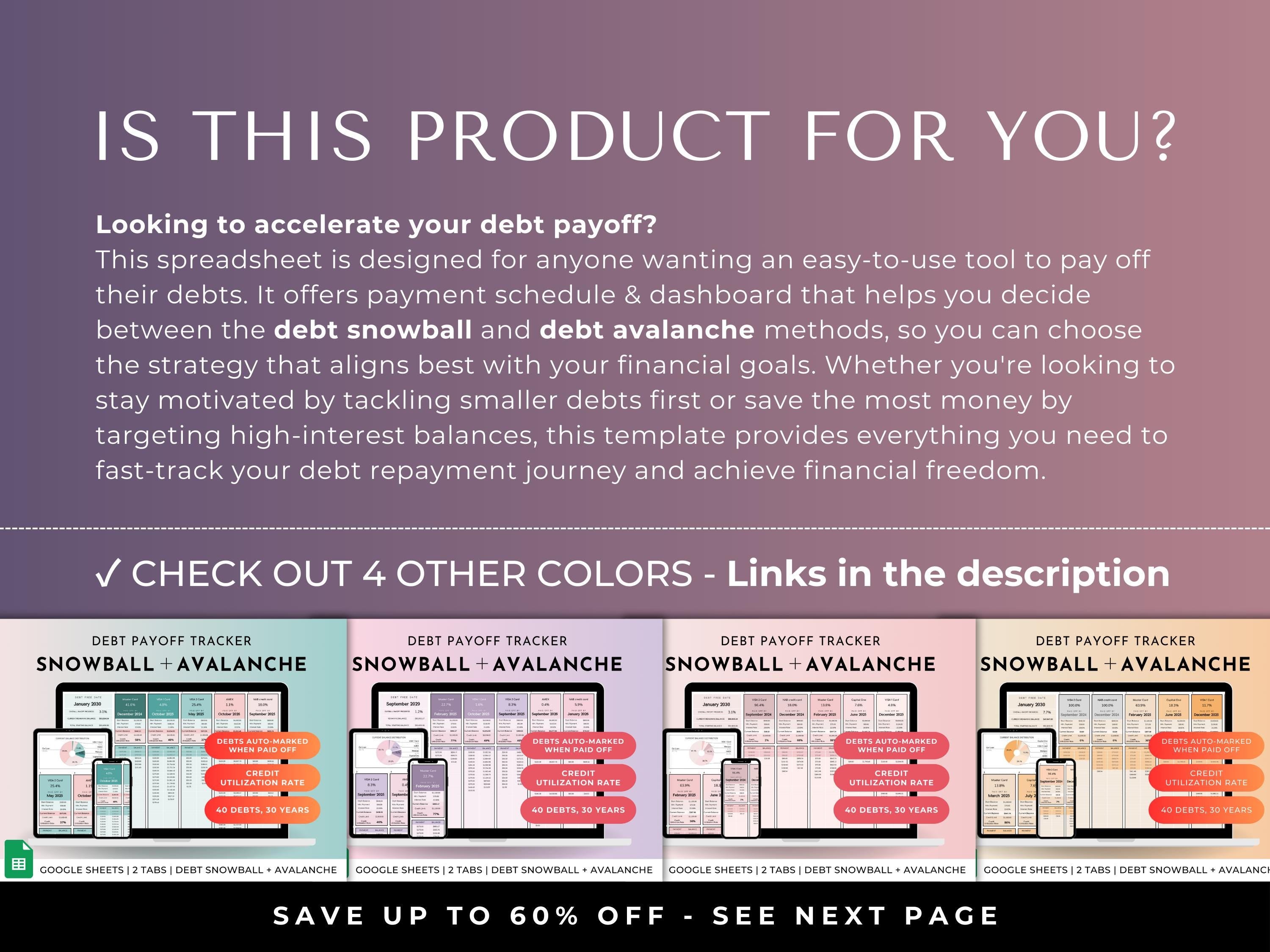 The Complete Debt Payoff Planner - Dark Mode