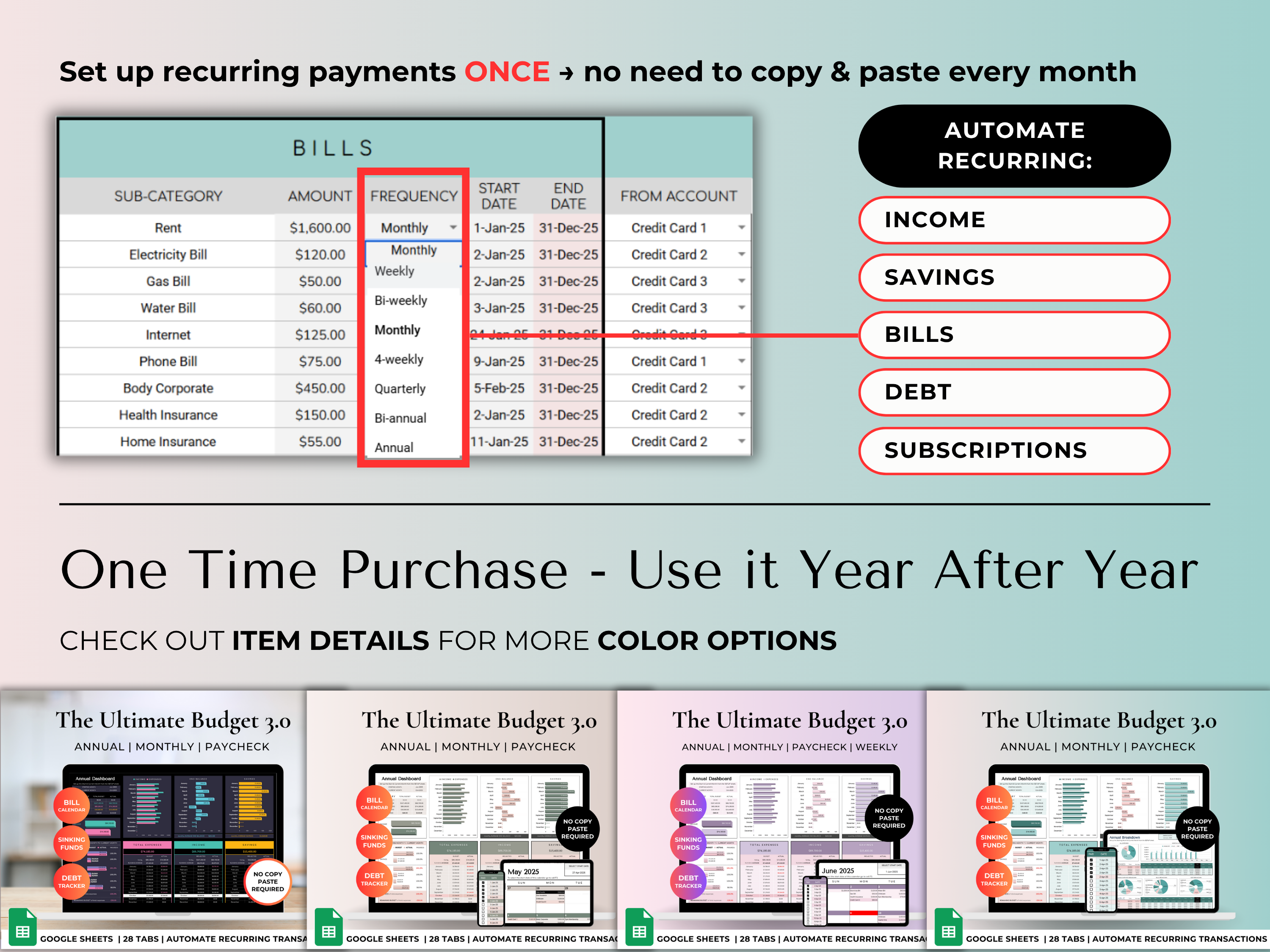 The Ultimate Budget System  - Teal Green