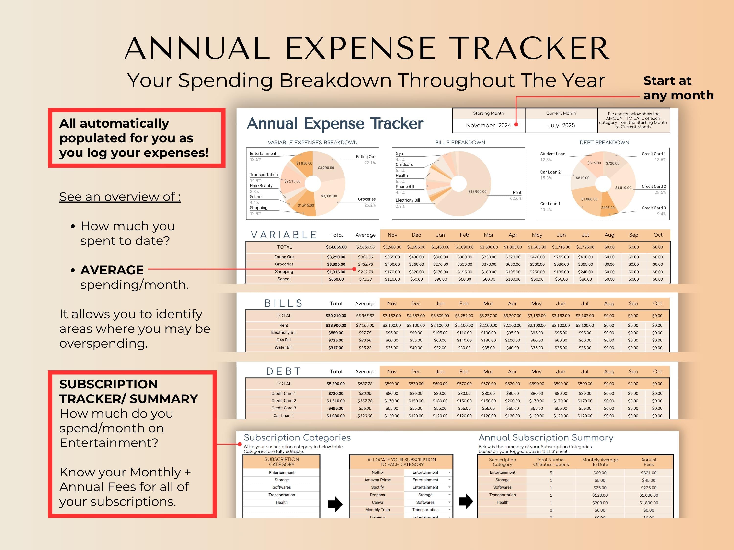 The Ultimate Budget System - Peach