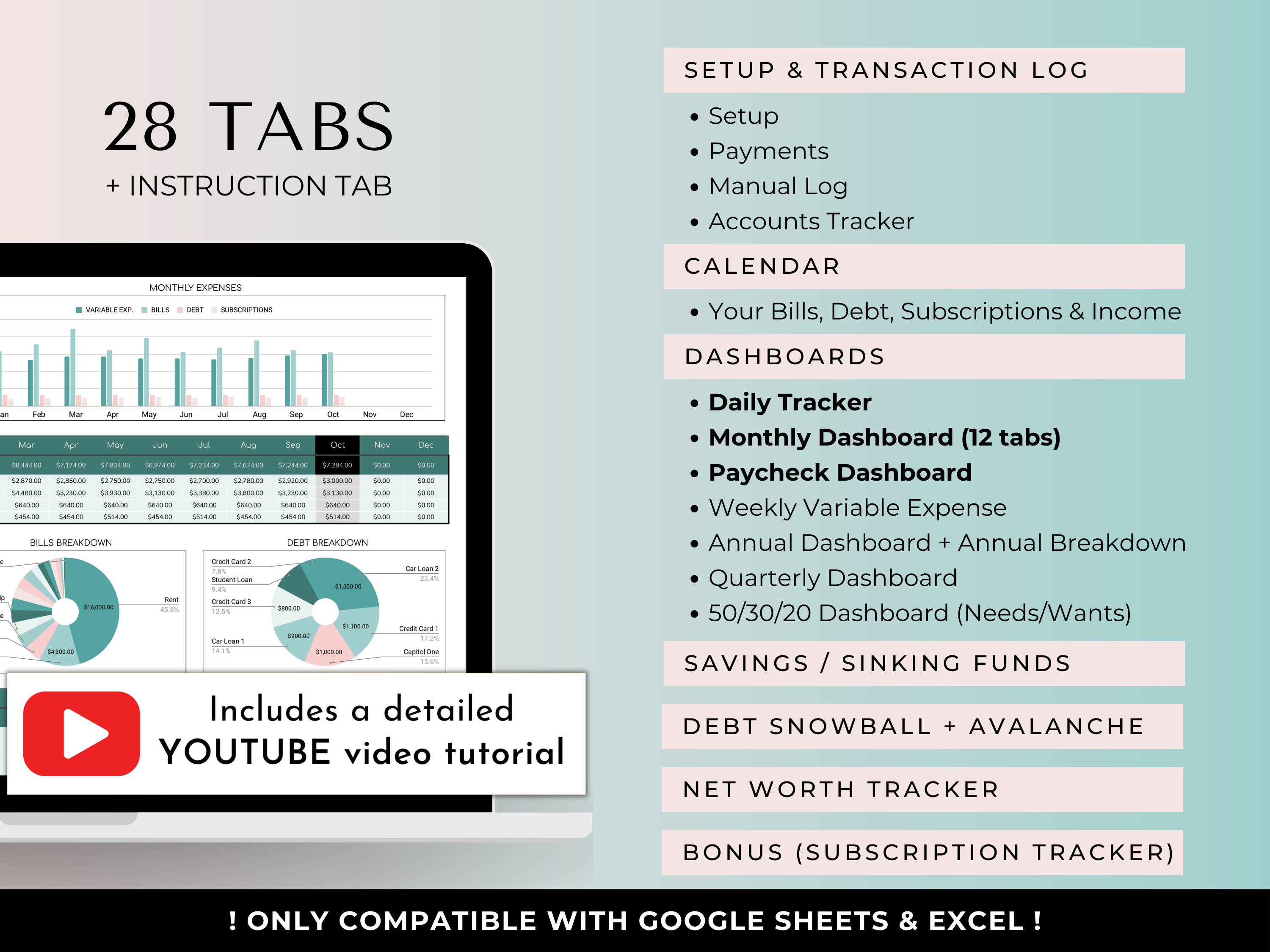 The Ultimate Budget System  - Teal Green