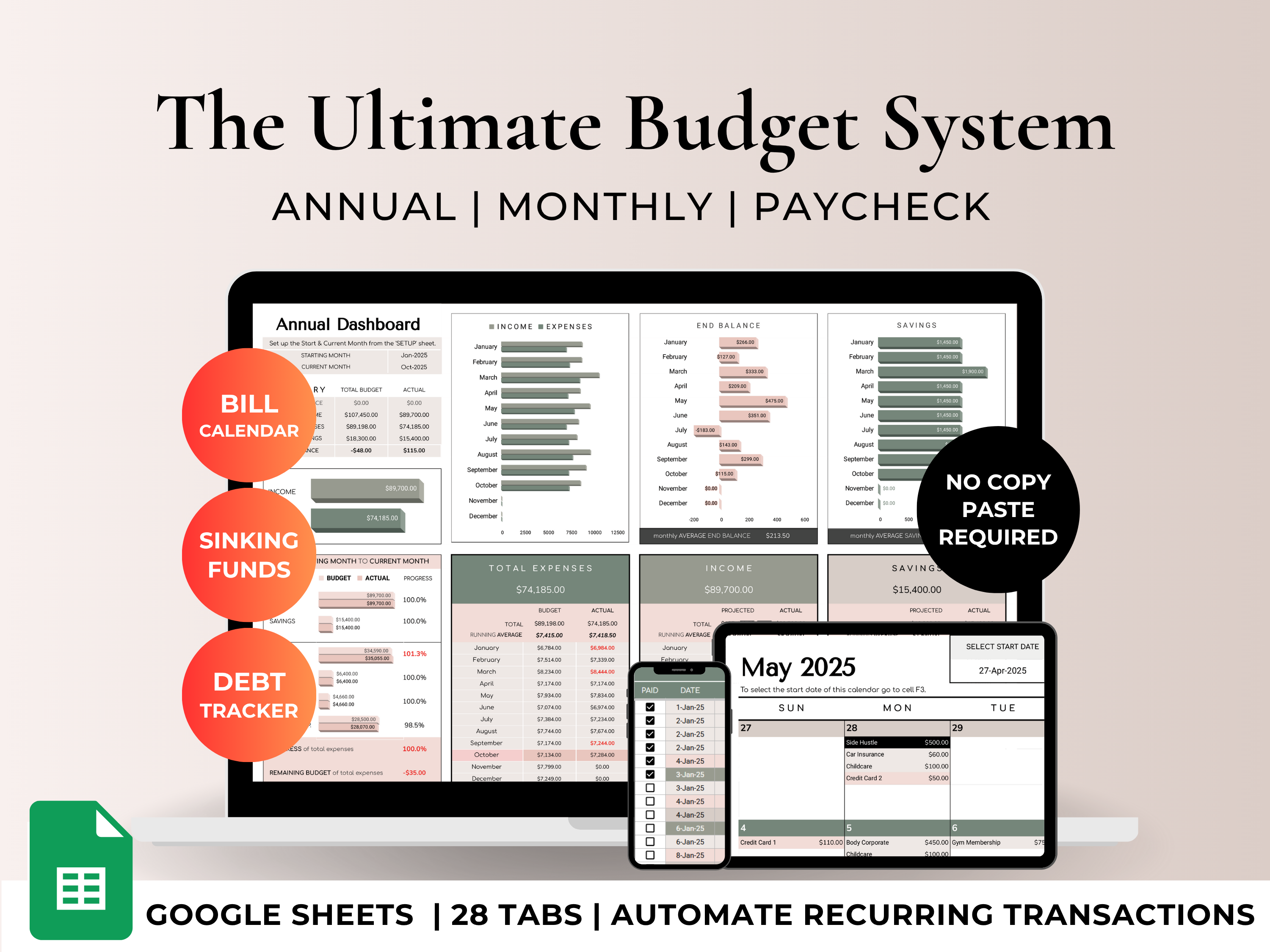 The Ultimate Budget System  - Beige