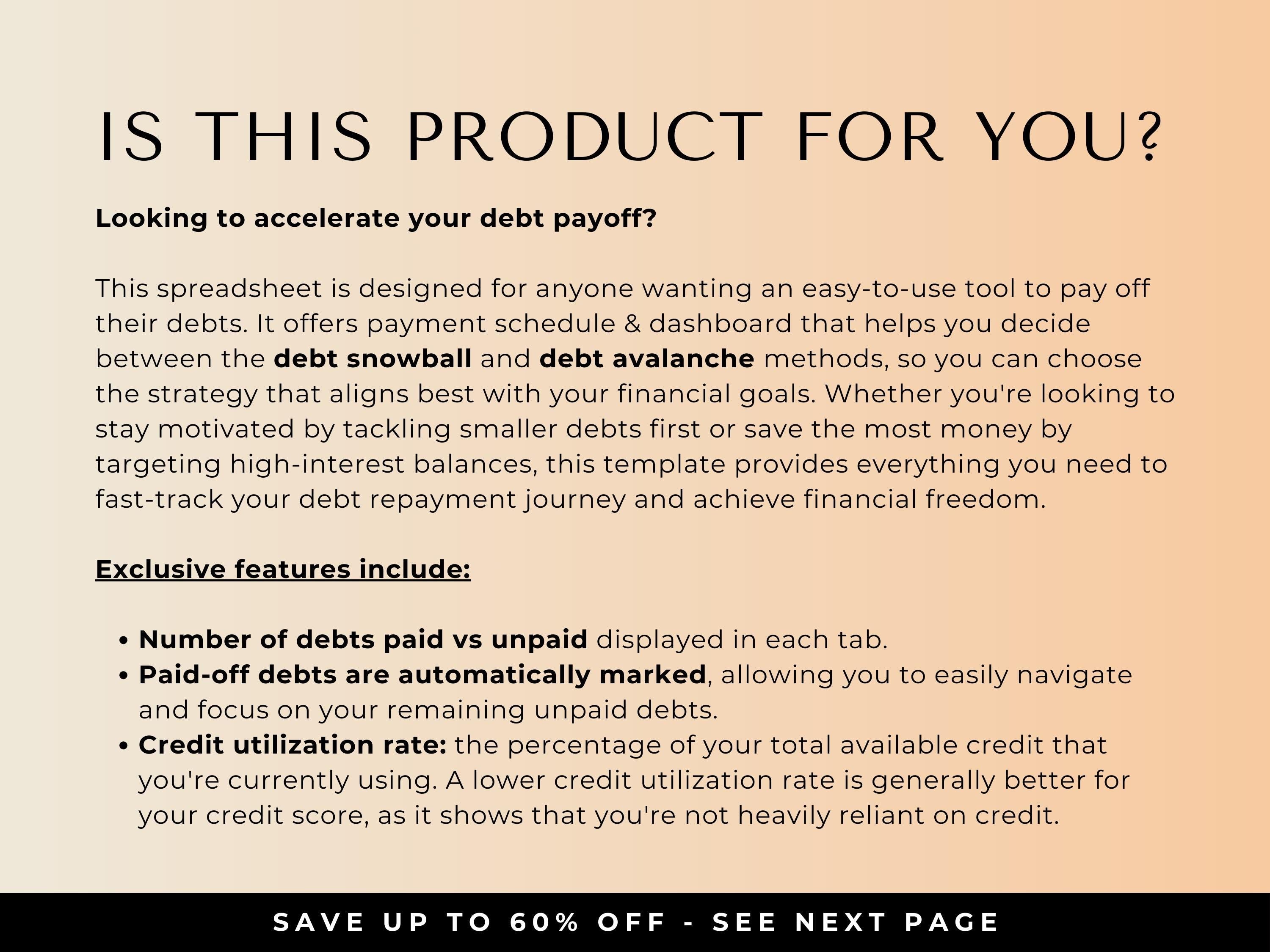 The Complete Debt Payoff Planner - Peach