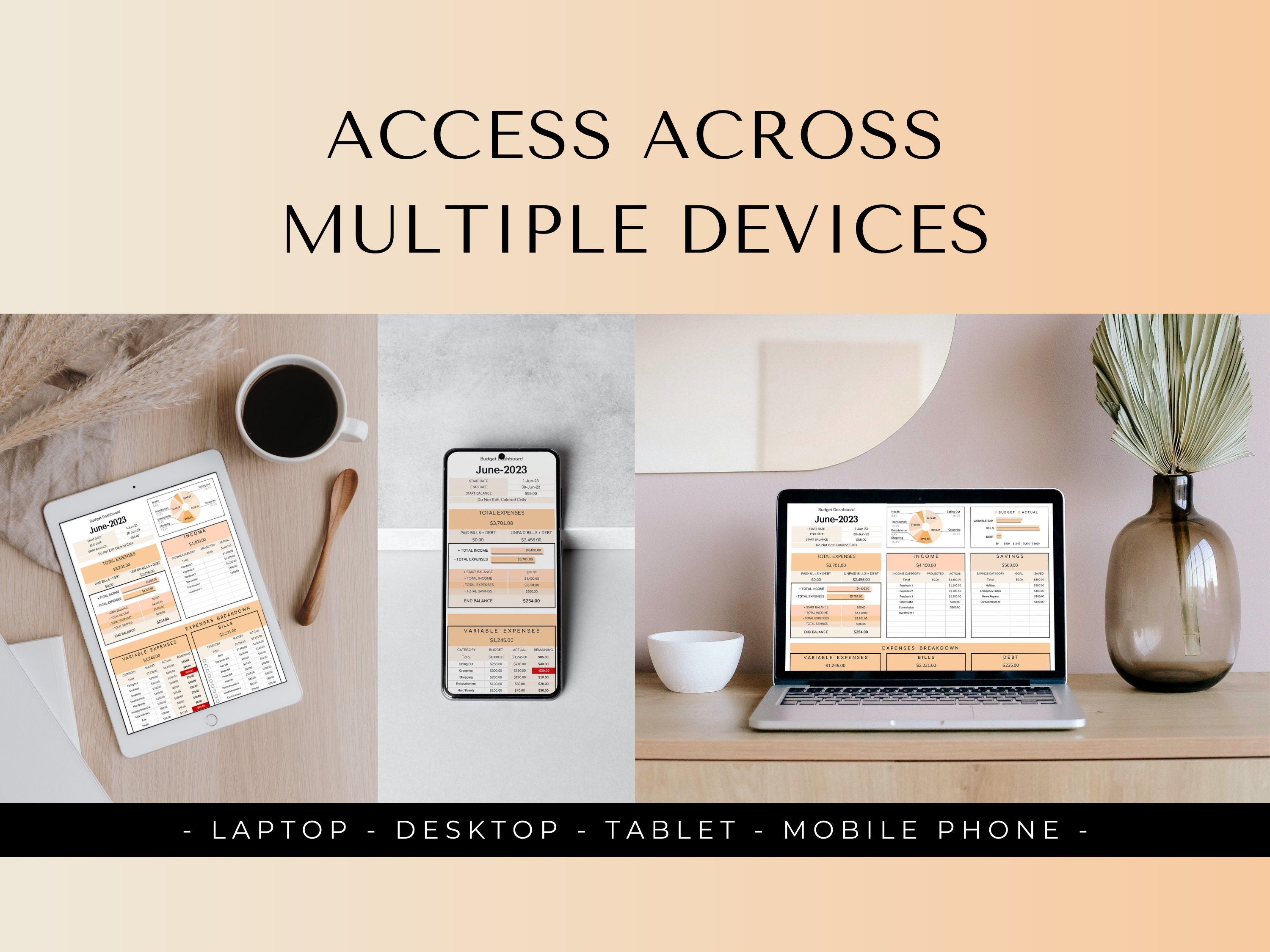 Easy Budget Spreadsheet Google Sheets Planner - One Tab Budget