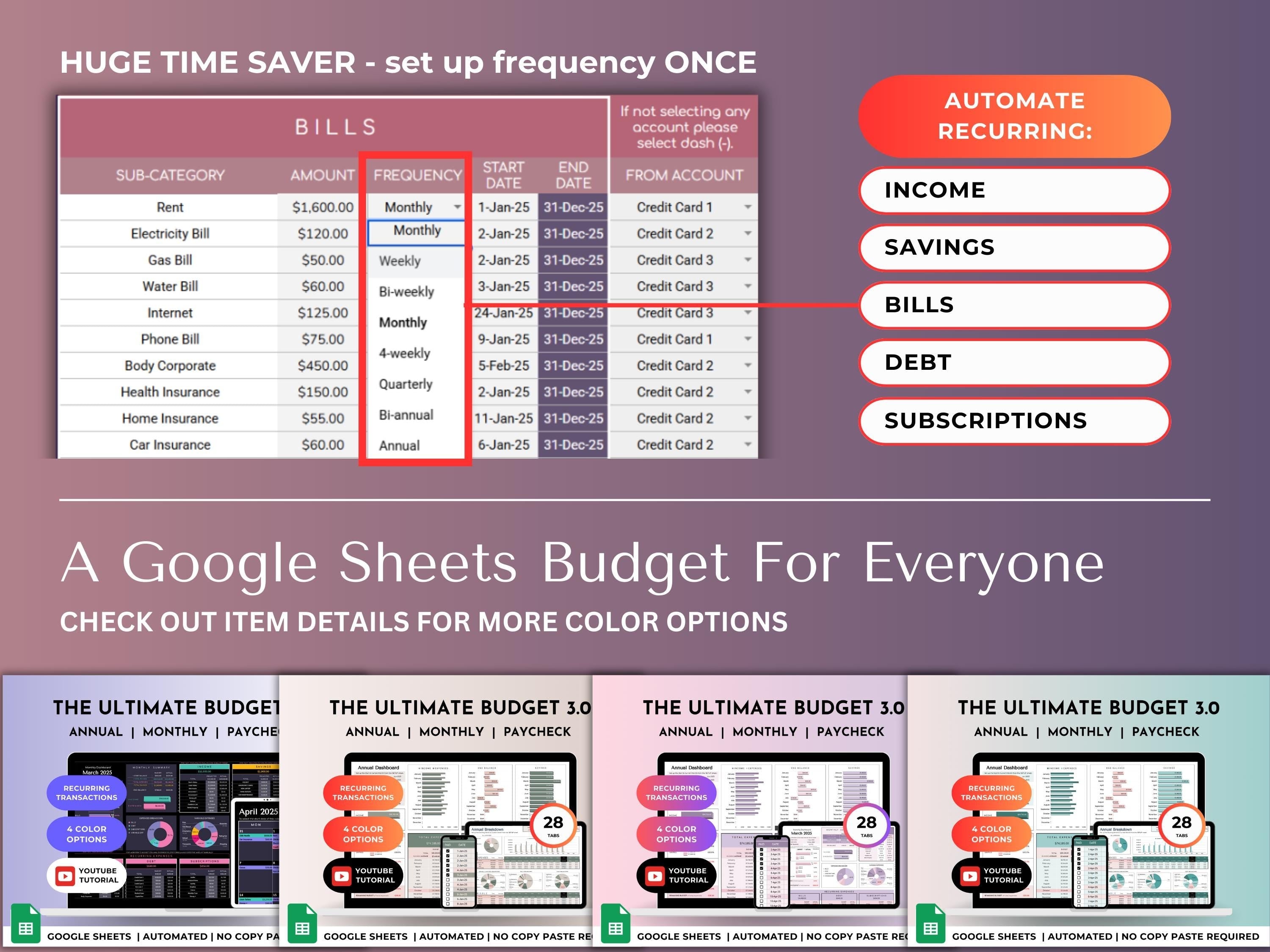 The Ultimate Budget System- Dark Purple