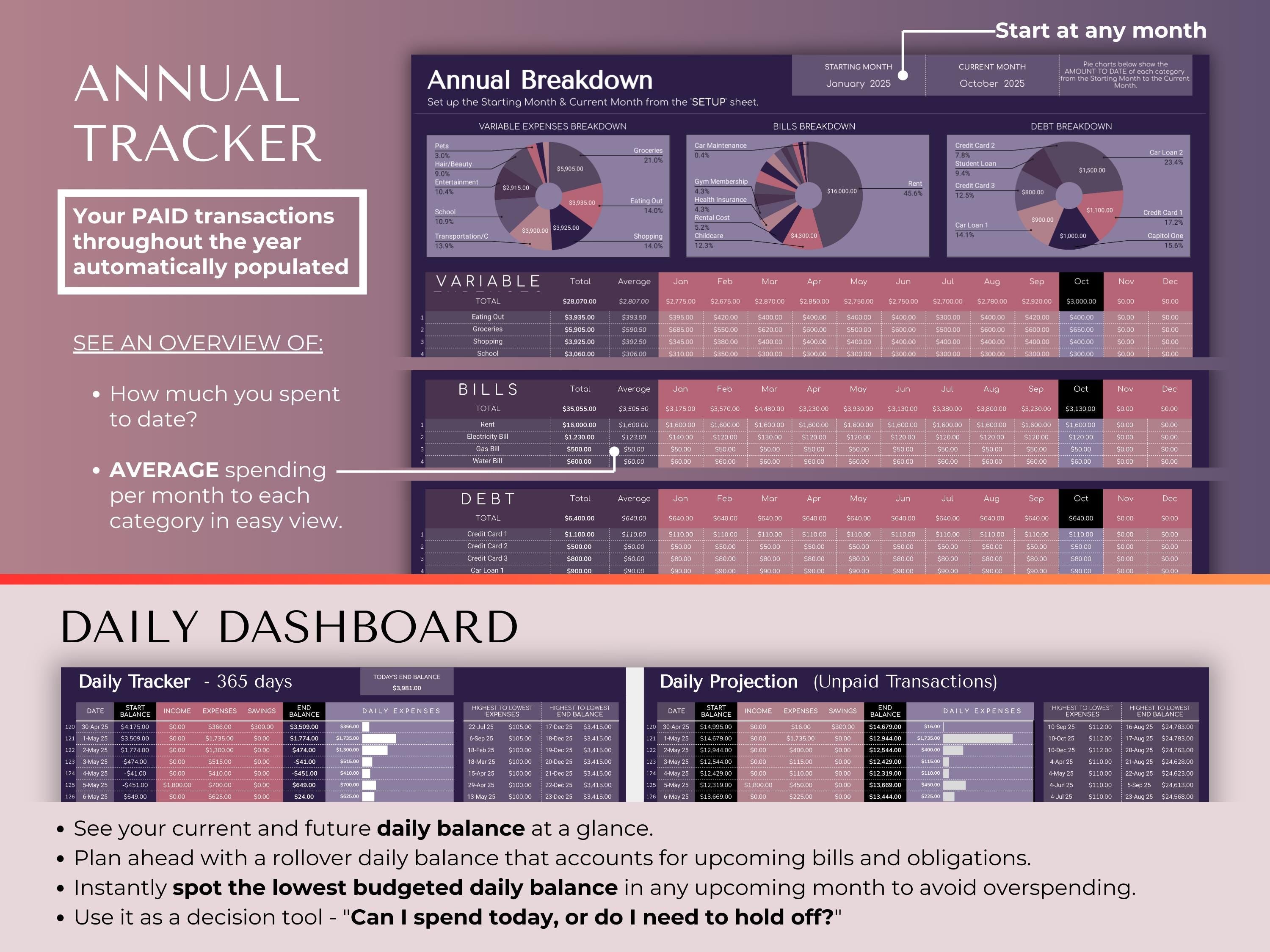 The Ultimate Budget System- Dark Purple