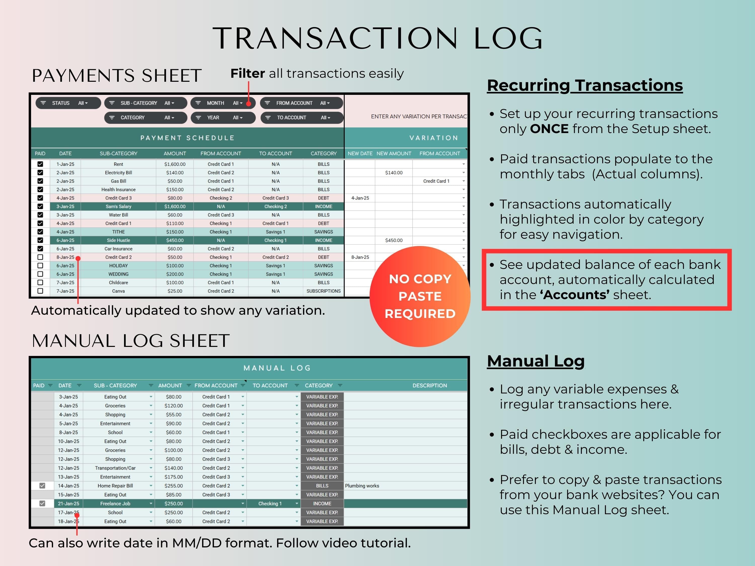 The Ultimate Budget System  - Teal Green