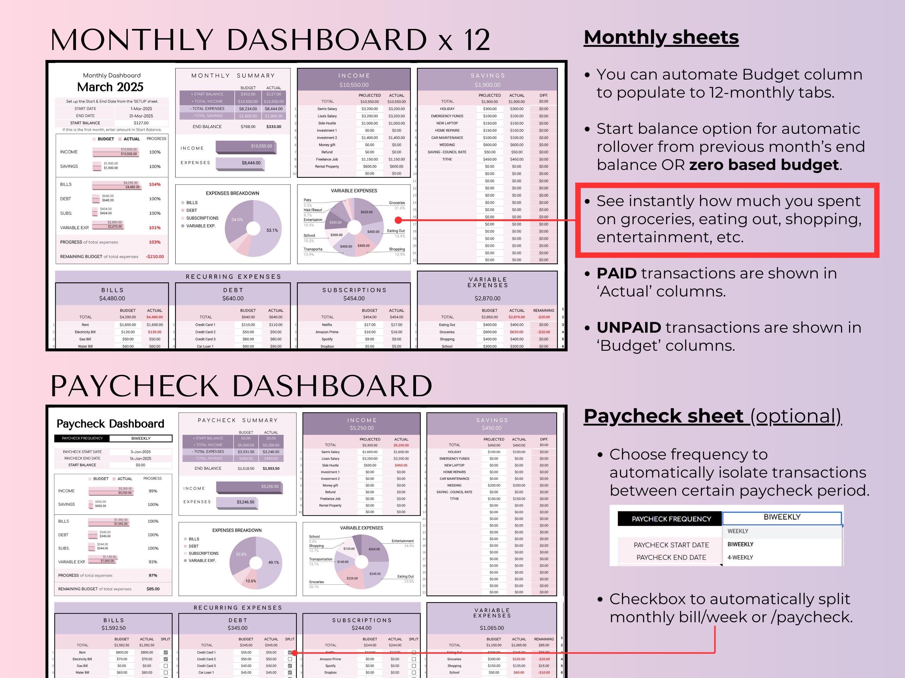 The Ultimate Budget System - Purple