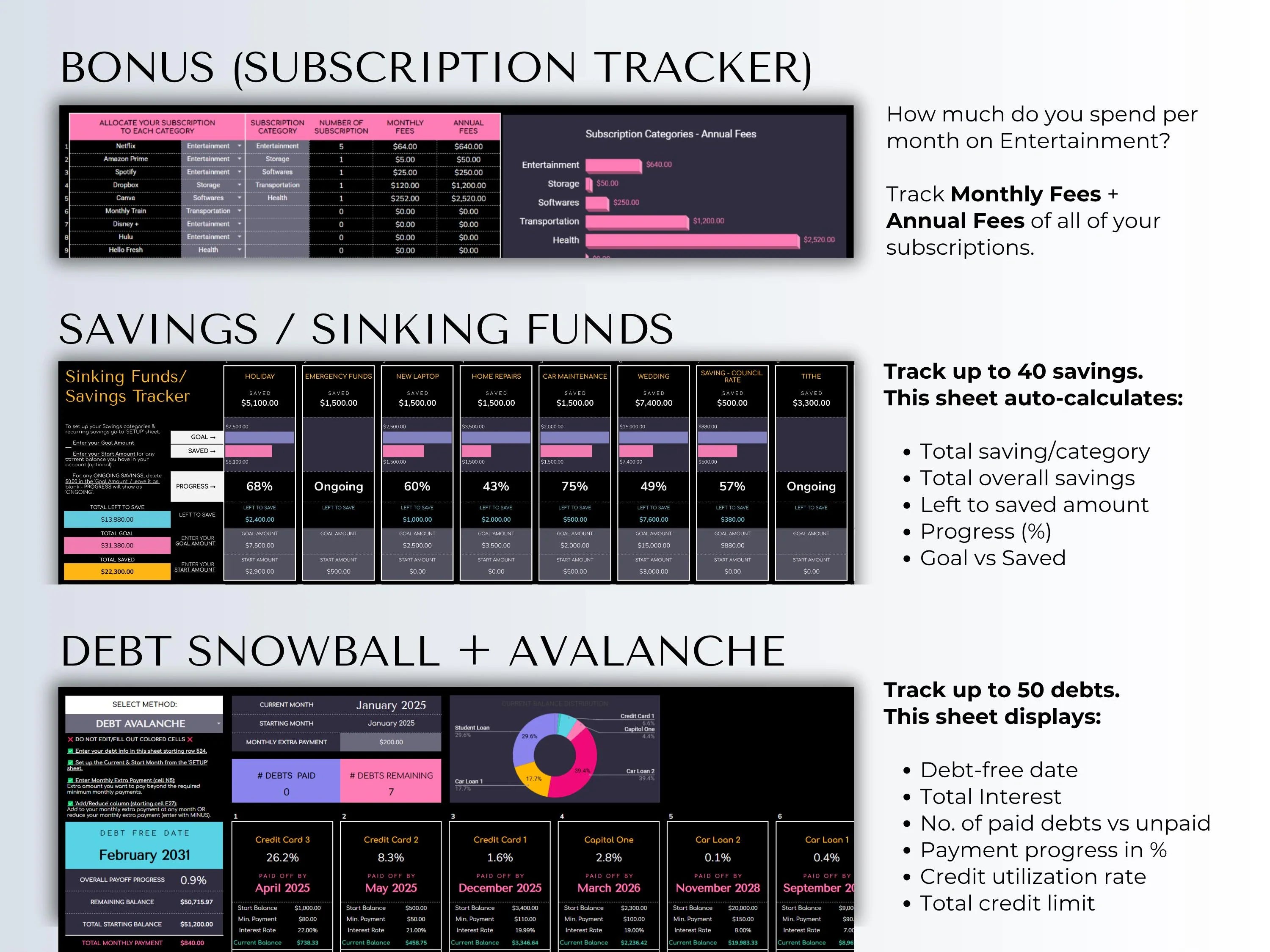 The Ultimate Budget System - Dark Mode